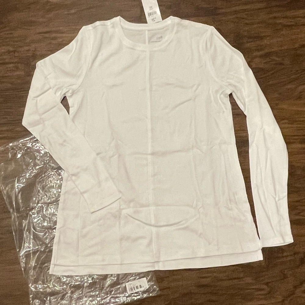 NWT J. Jill Pima Crew-Neck High-Low Tee